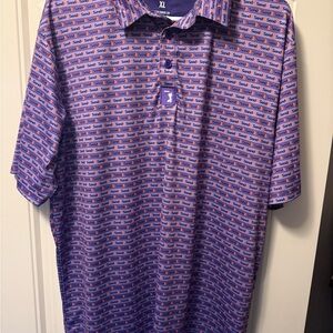 Stylish Purple and Pink Polo Shirt